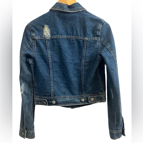 Free People | Distressed Denim Jacket | Size 6 - Picture 3 of 7